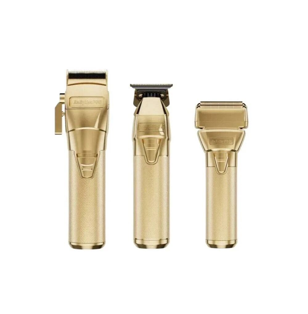 COMBO BABYLISS PRO FXONE GOLD METAL – CLIPPER - TRIMMER Y SHAVER