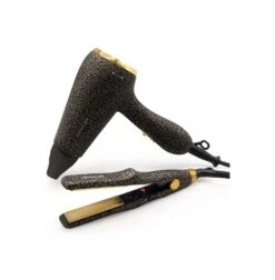 CORIOLISS KIT PLANCHA C-TRIP Y SECADOR FLOW GOLD LEOPARD