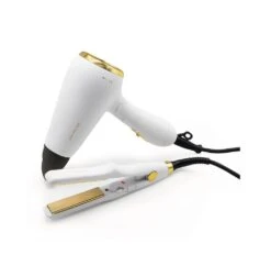 CORIOLISS KIT PLANCHA C-TRIP Y SECADOR FLOW WHITE GOLD