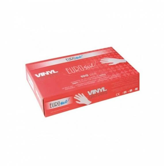 GUANTES VINILO SIN POLVO TALLA L 100 UNIDADES