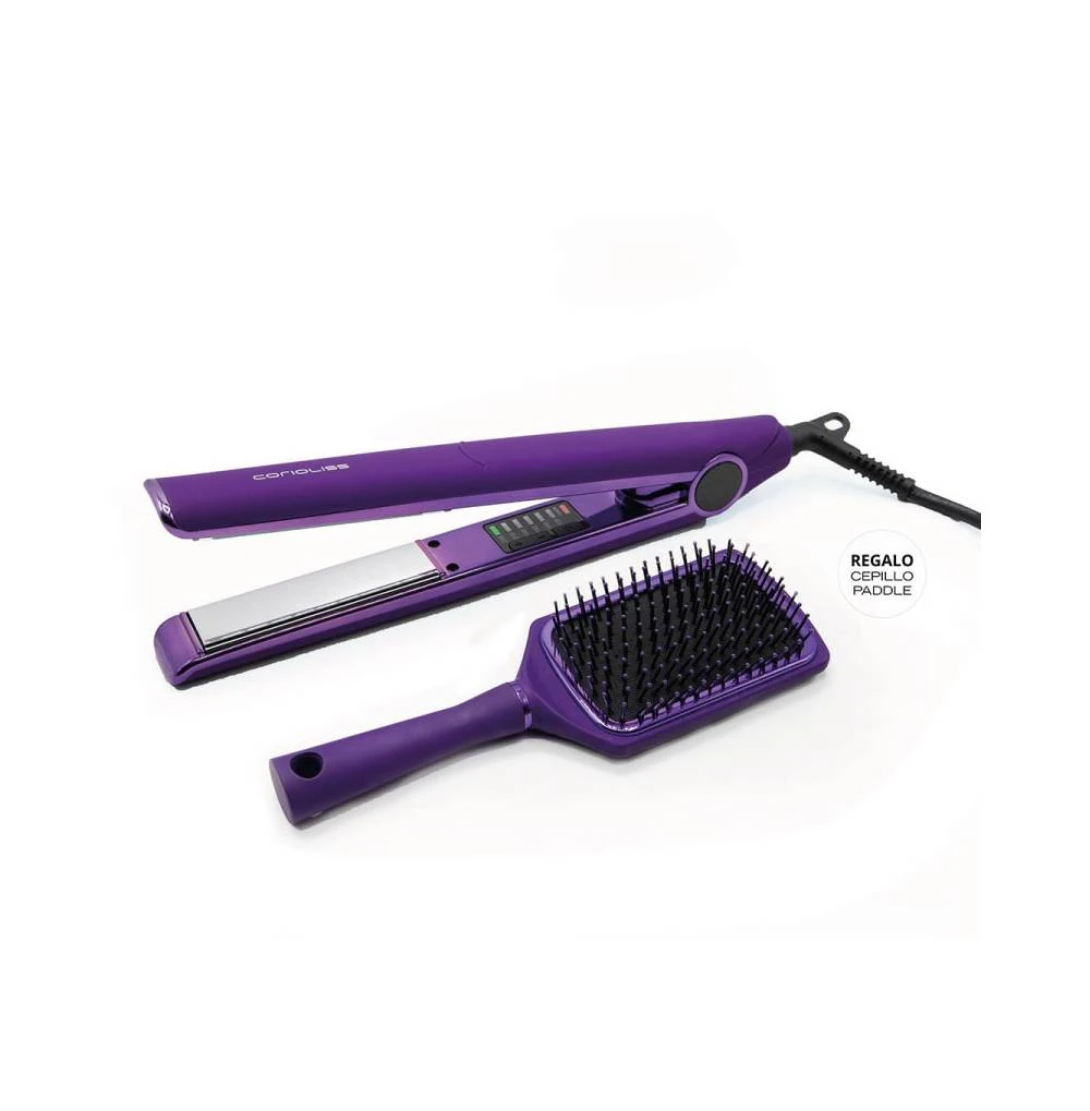 PLANCHA DE PELO CORIOLISS C1+ CEPILLO PADDLE PURPLE COLLECTION LIMITED EDITION